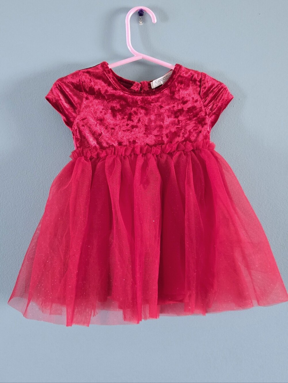 NWOT Velvet & Tulle Party Dress for Baby Girls 6-12m